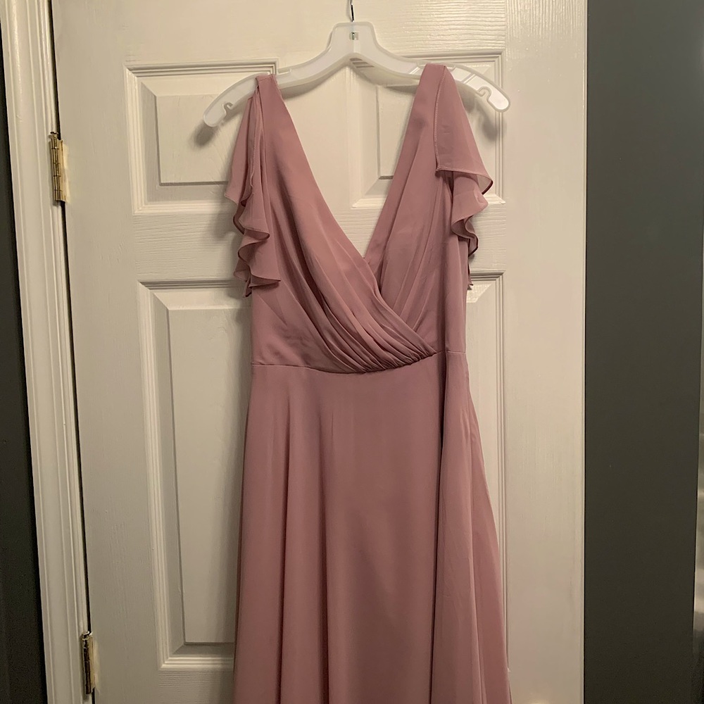 Flutter Sleeve full skirt bridesmaids dress